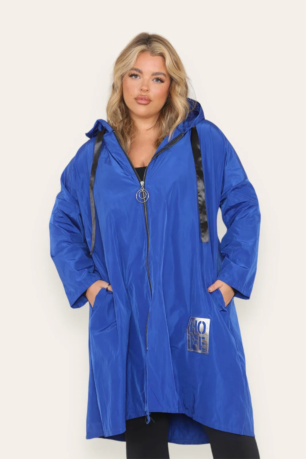 Oversized Hooded Rain Mac