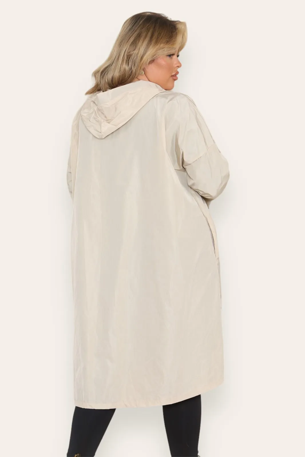 Oversized Hooded Rain Mac