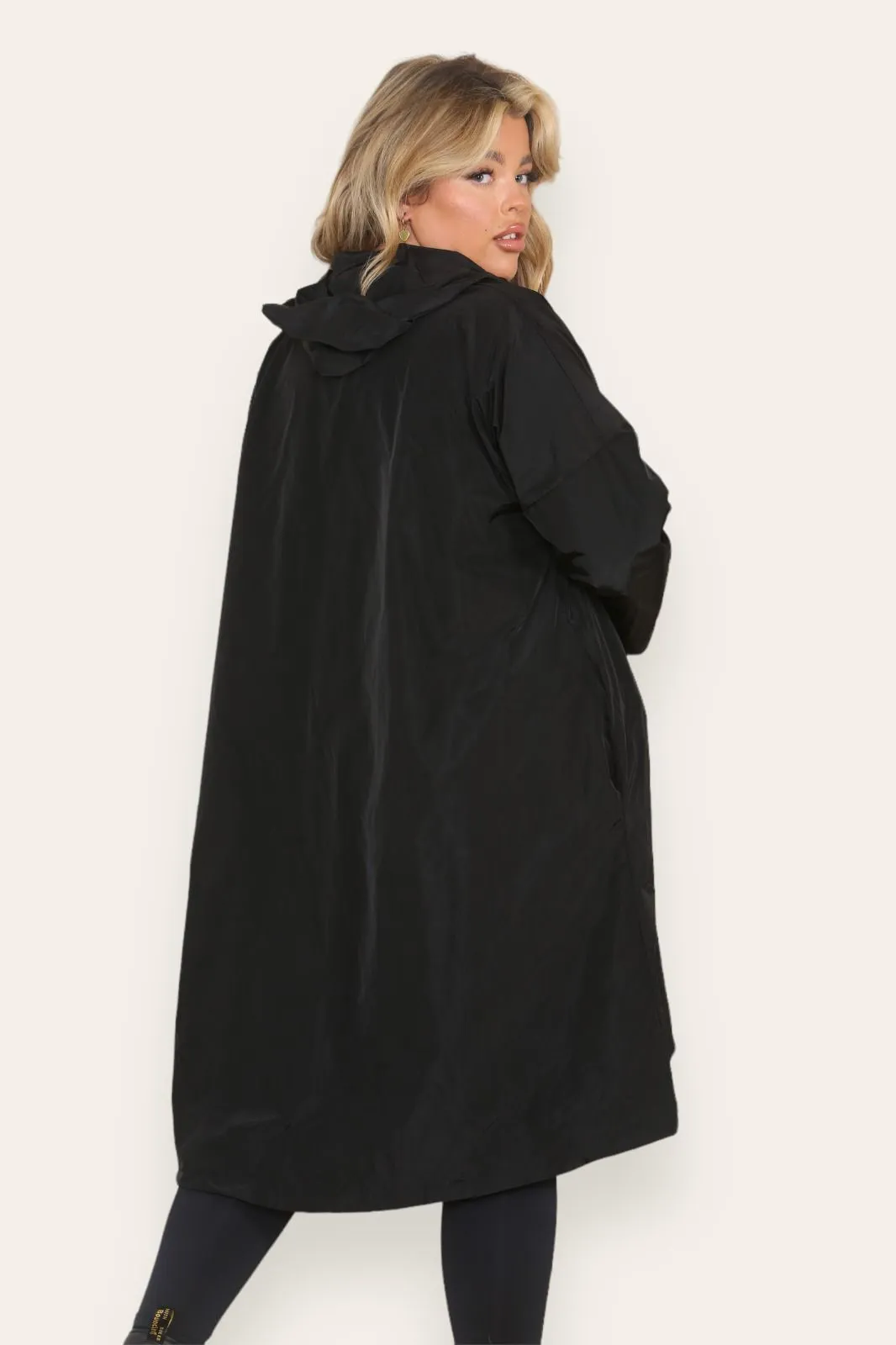 Oversized Hooded Rain Mac