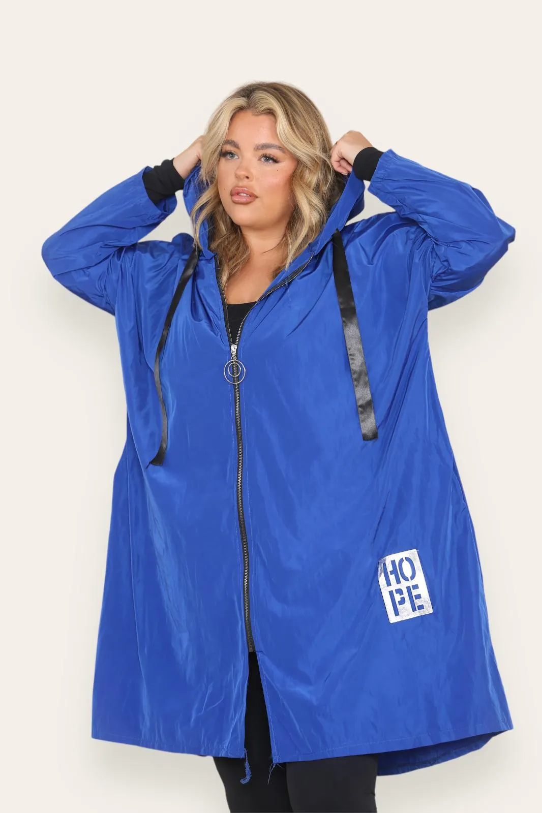 Oversized Hooded Rain Mac