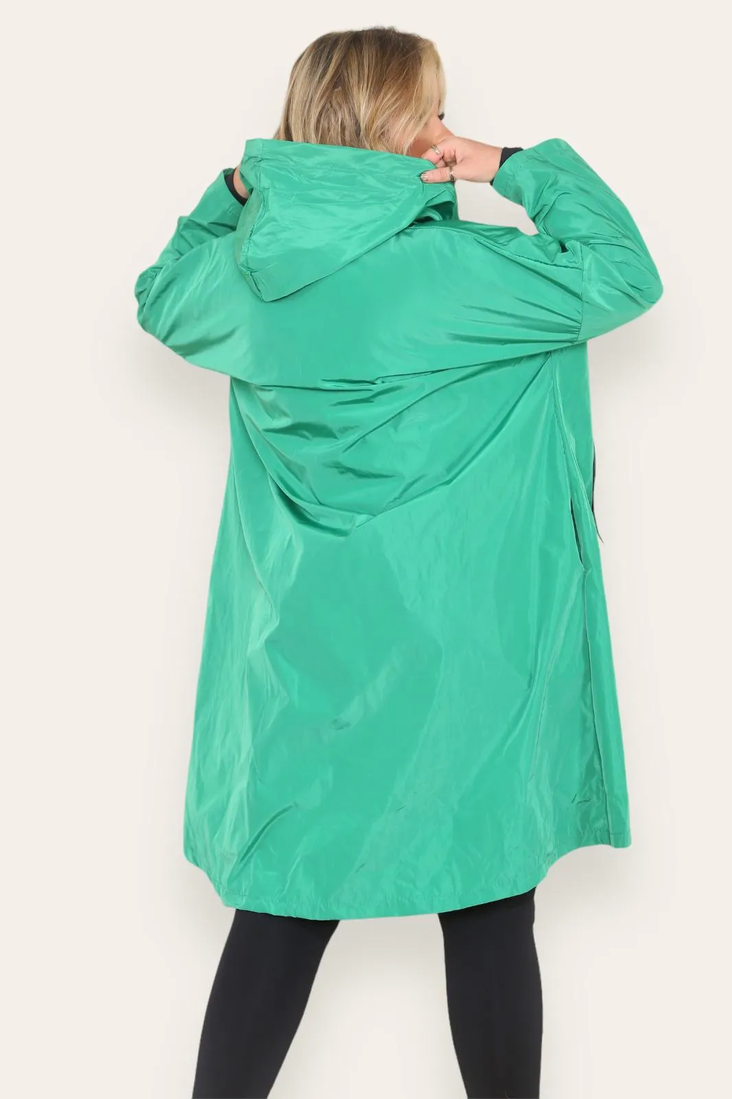Oversized Hooded Rain Mac