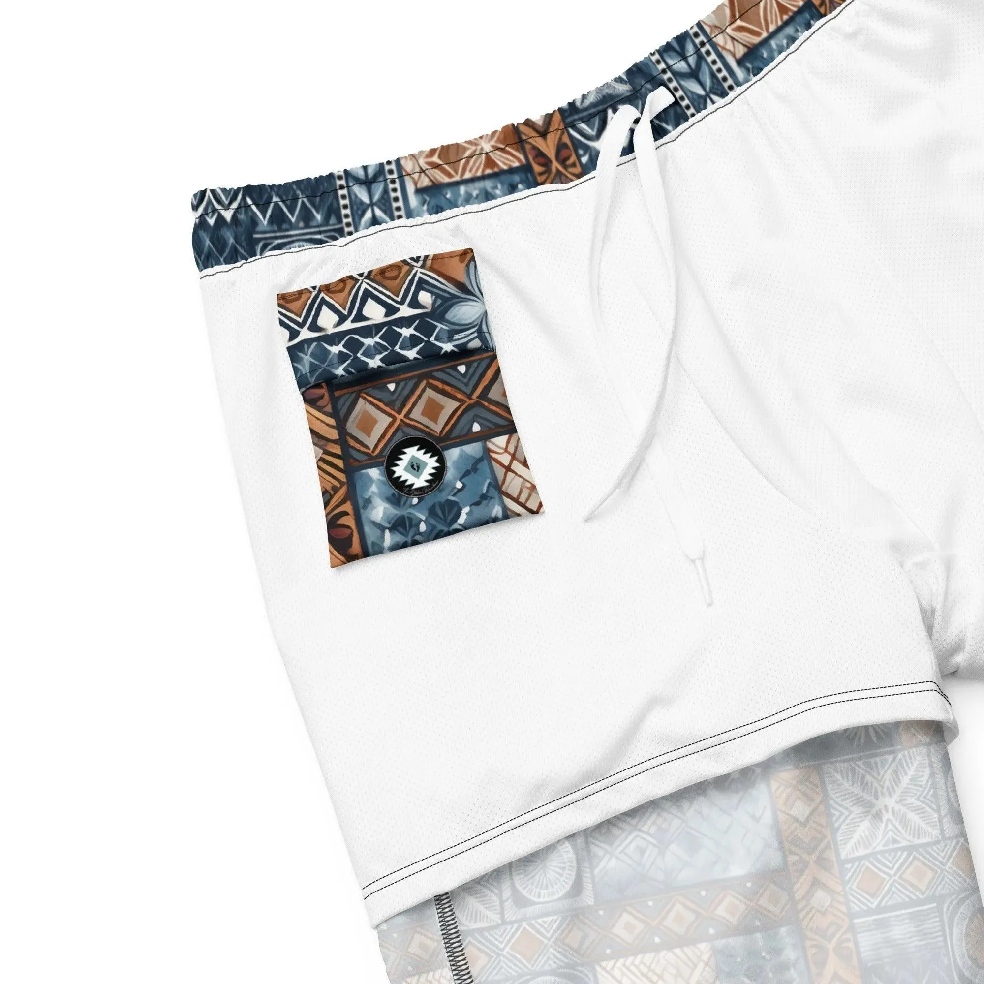 Pacific Islands Tapa Cloth Recycled Men's Swim Trunks
