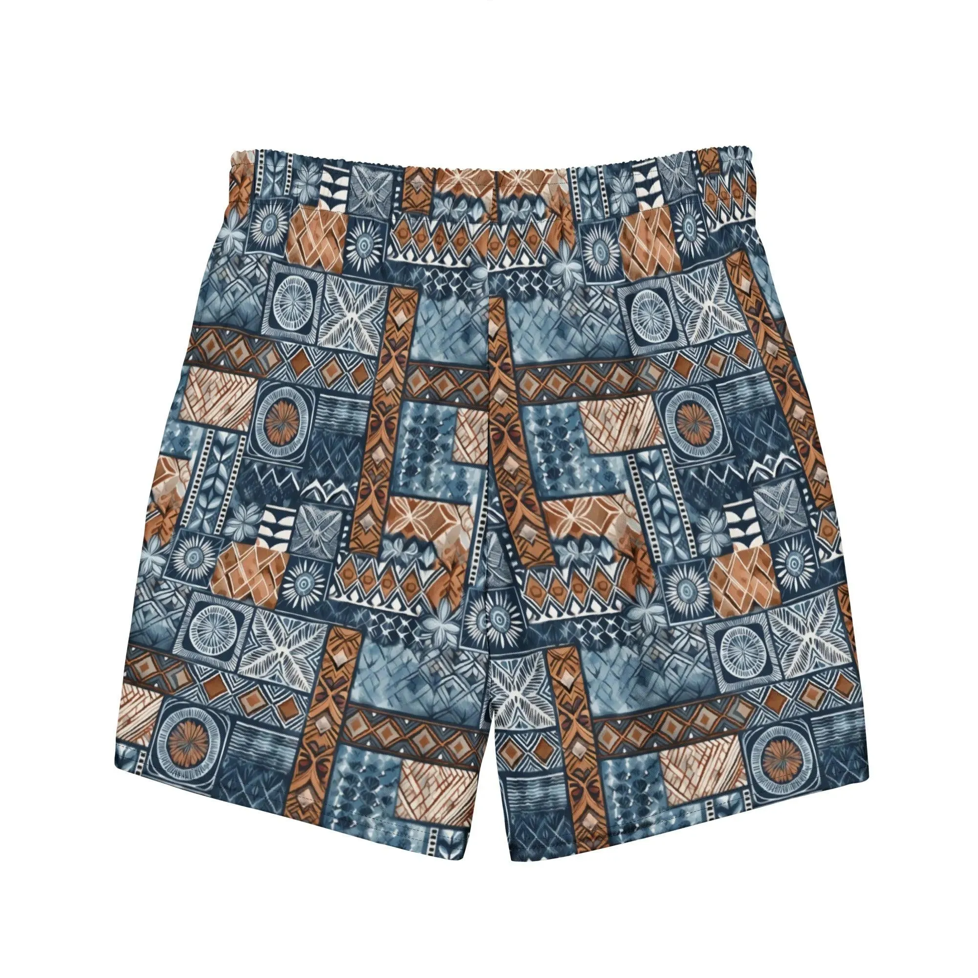 Pacific Islands Tapa Cloth Recycled Men's Swim Trunks
