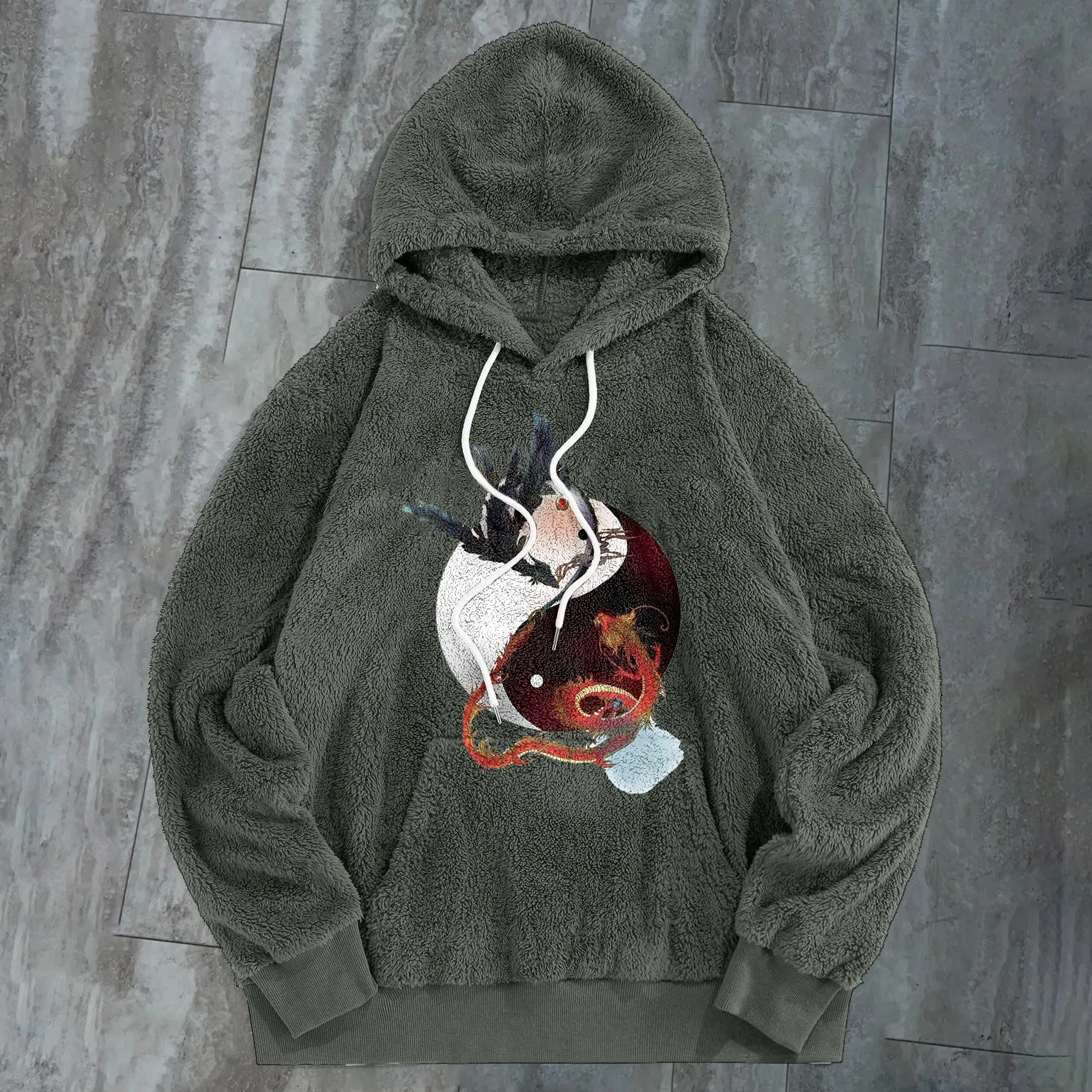Retro Trend Street Hip Hop Plush Hoodies