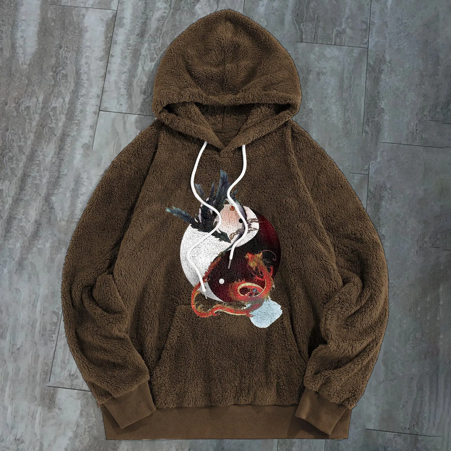 Retro Trend Street Hip Hop Plush Hoodies