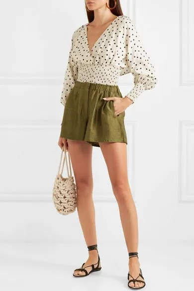 RHODE Resort Natty Silk Canvas Shorts