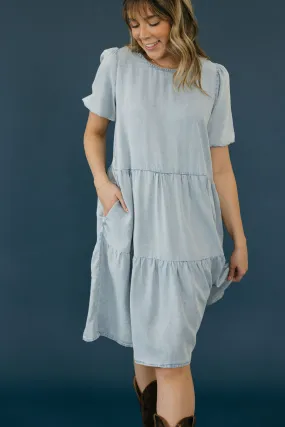 Scarlet Dress-Chambray