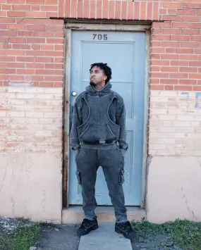 Space City Acid Wash Cargo Sweats | 400 GSM | Blank House