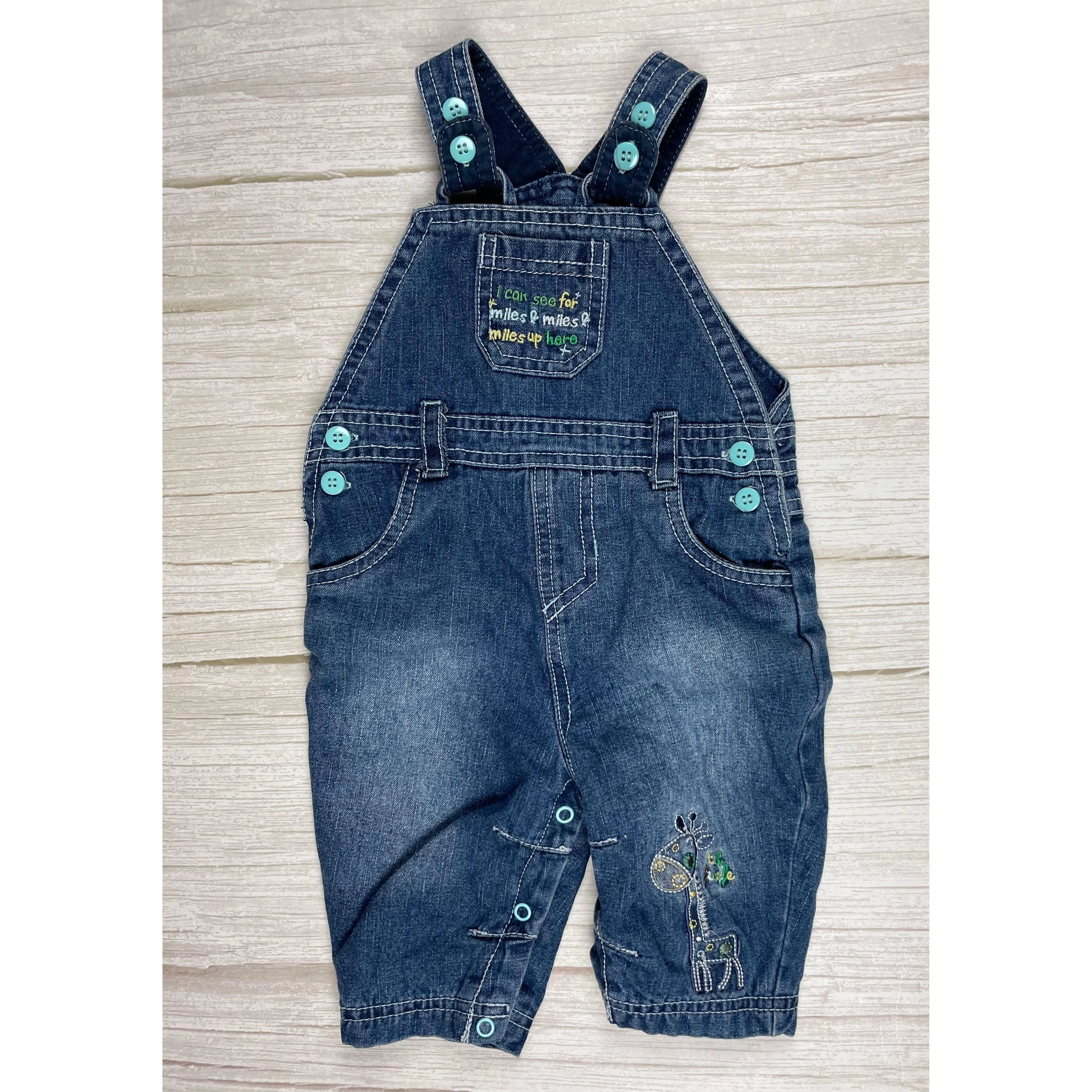 St Bernard Classic Bib & Brace Denim Overalls - Size 3/6M