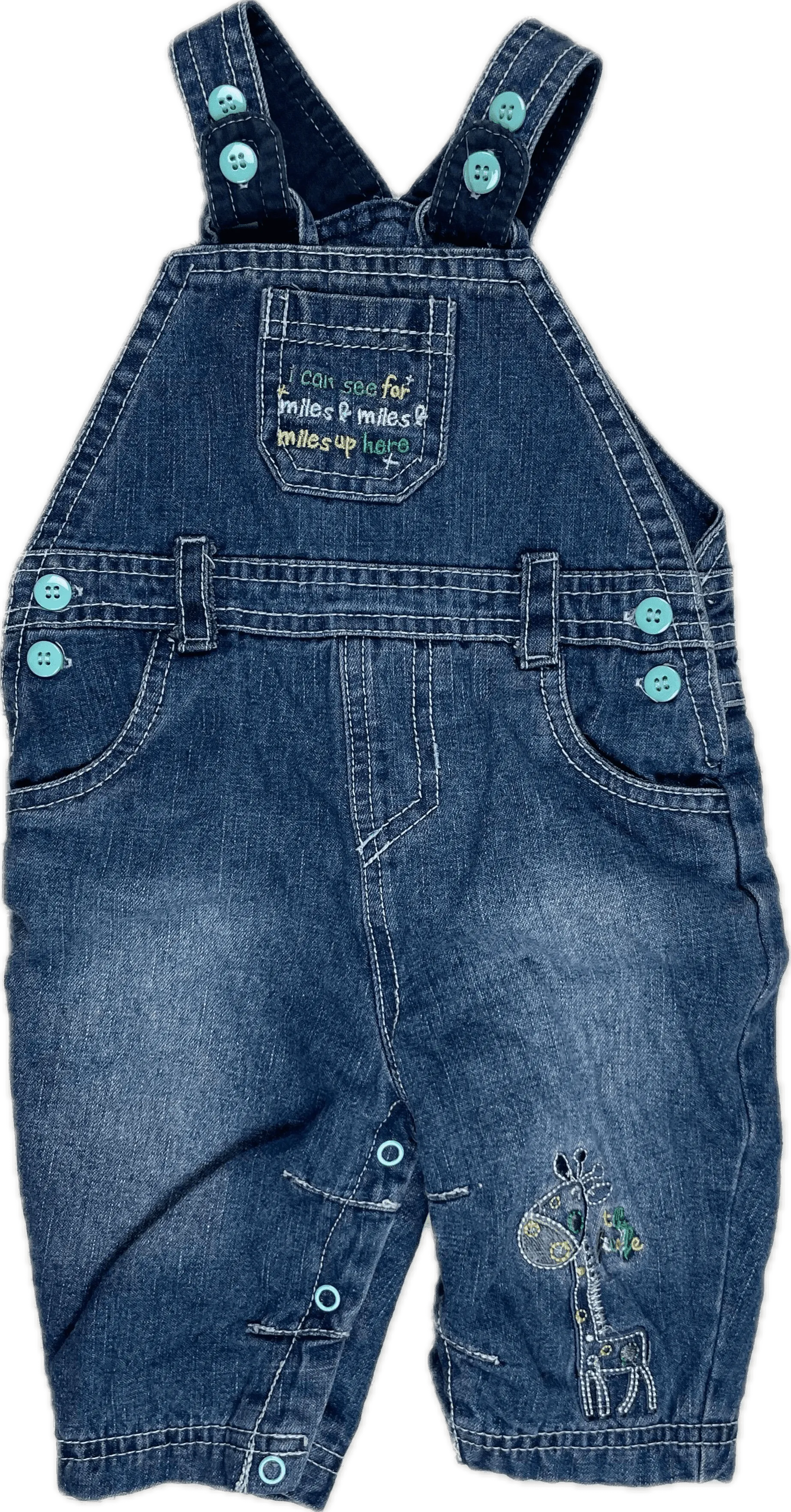 St Bernard Classic Bib & Brace Denim Overalls - Size 3/6M
