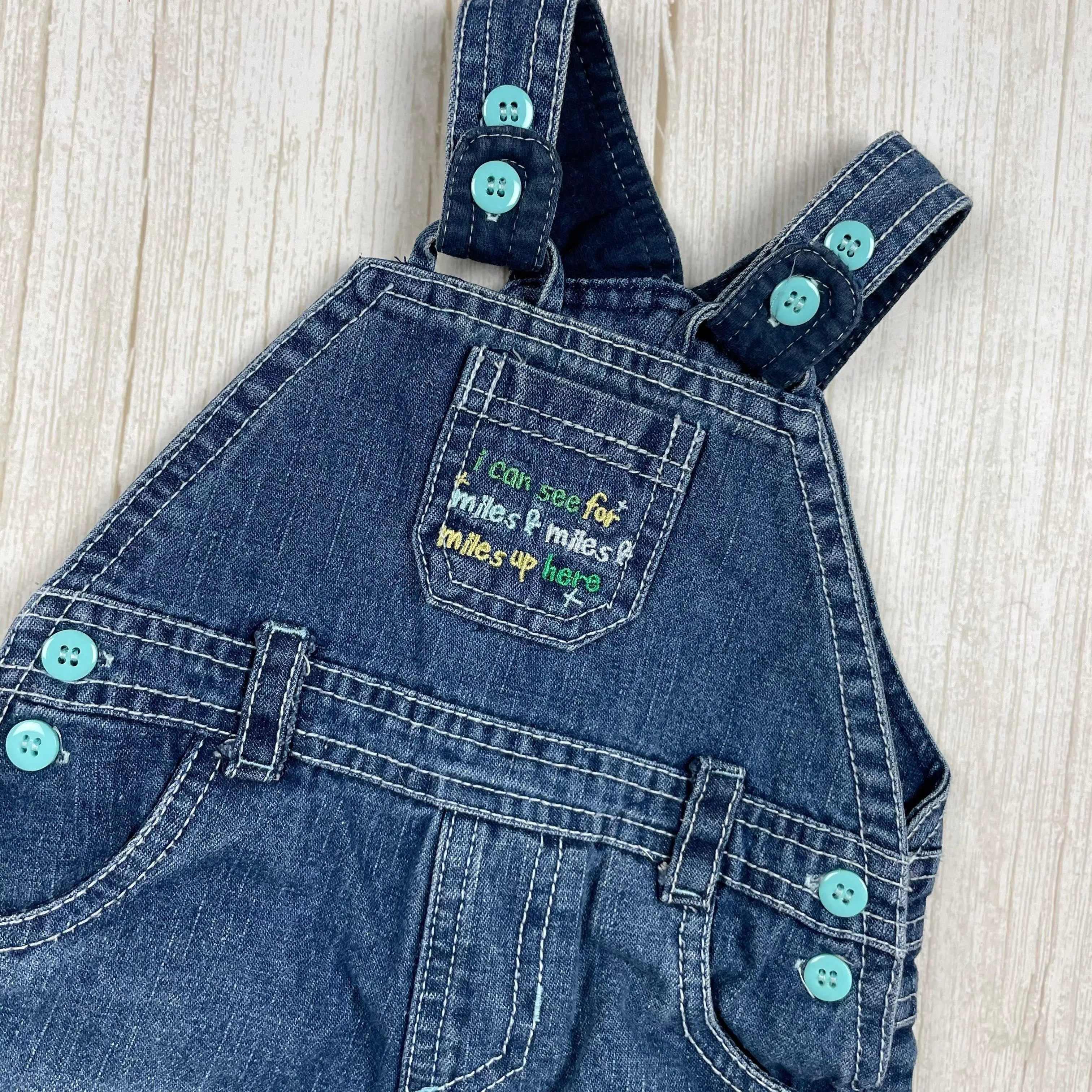 St Bernard Classic Bib & Brace Denim Overalls - Size 3/6M