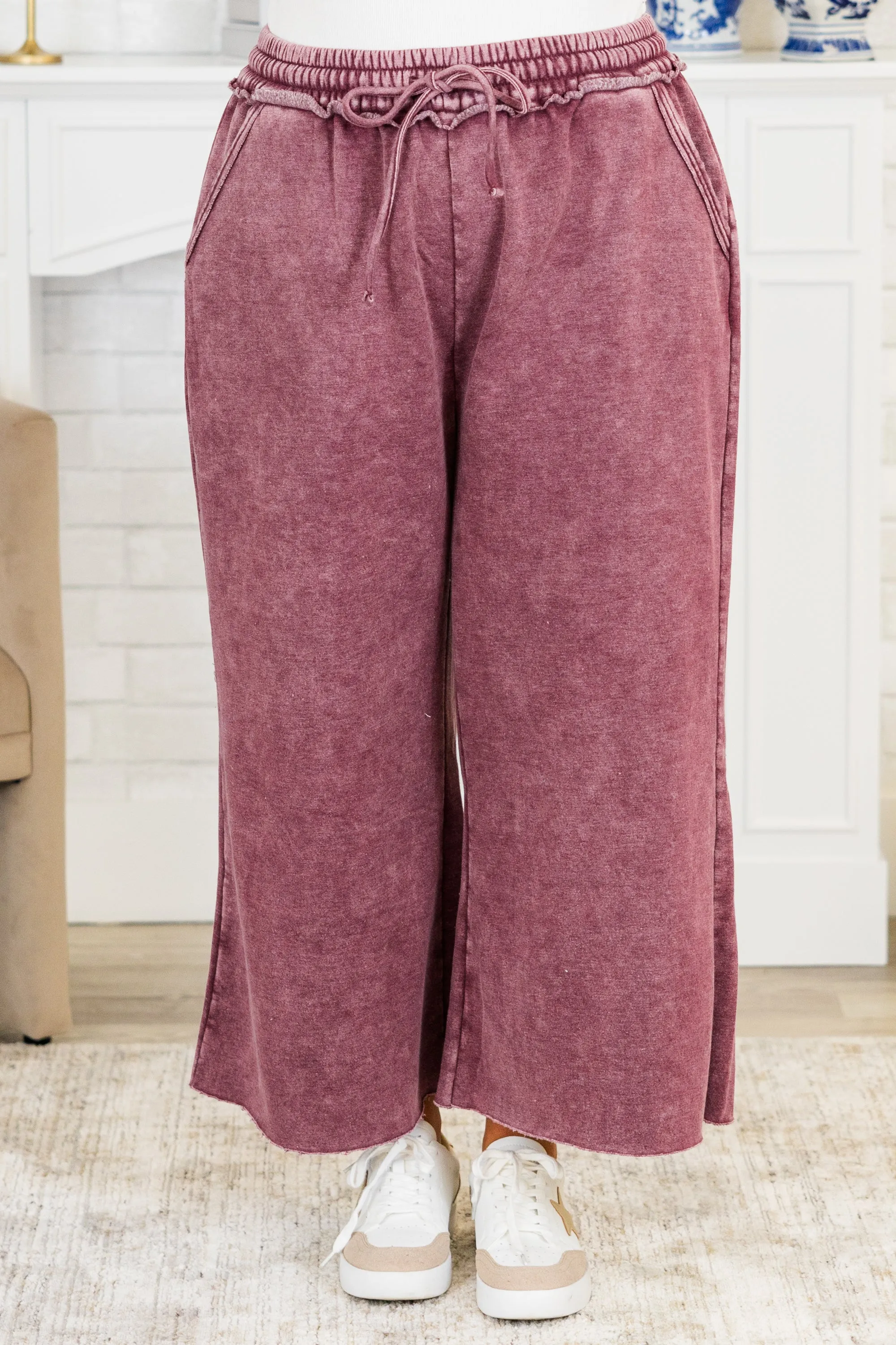 Sunday Scaries Sweatpants, Eggplant