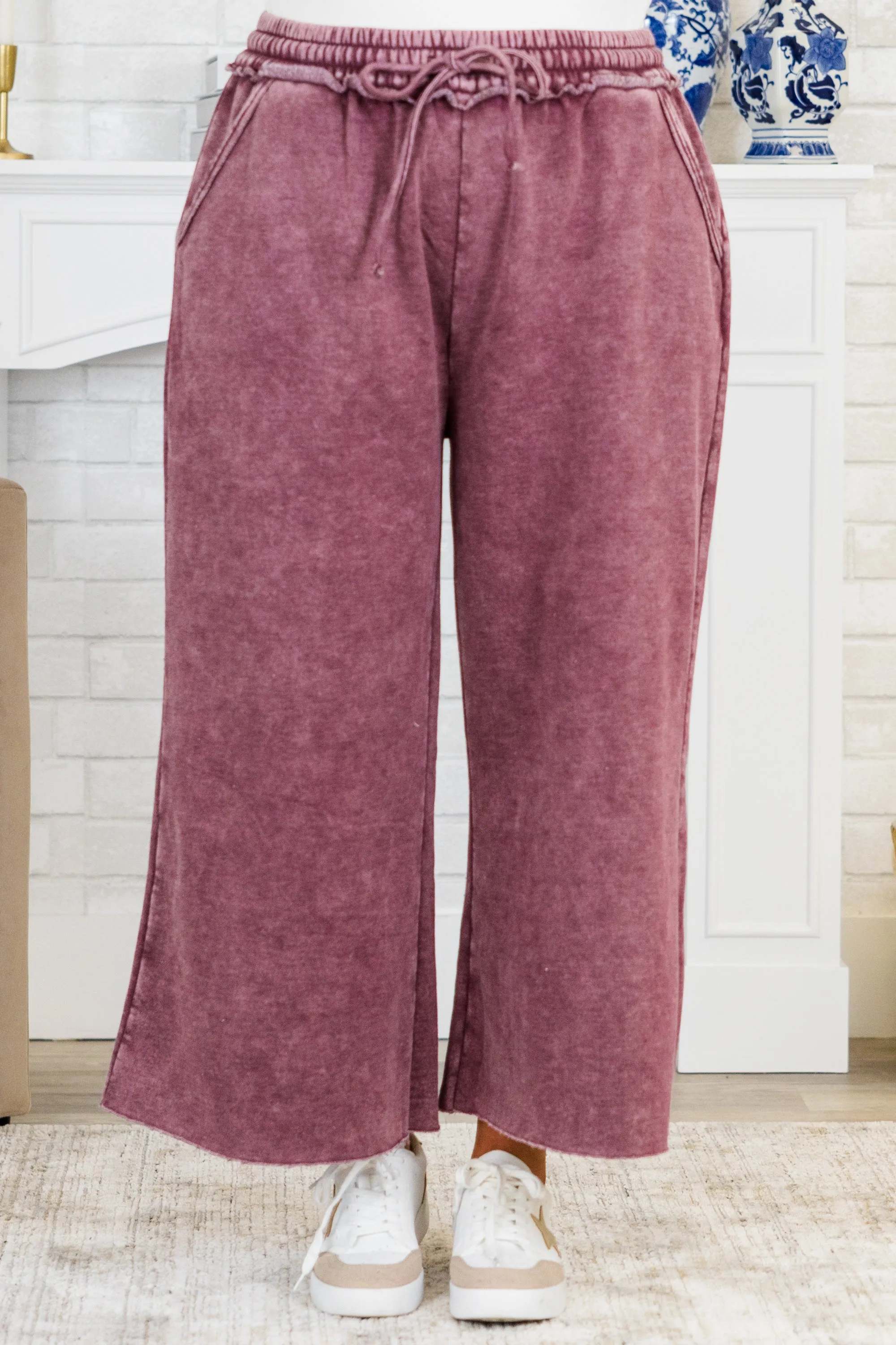 Sunday Scaries Sweatpants, Eggplant