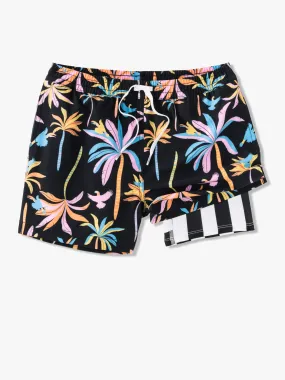 The Black Light Nights (Boys Lined Classic Swim Trunk- Shorter)