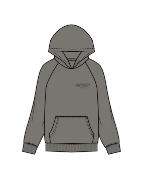 The Mens Hoodie - Washed Gray - Odyssey Performance - Left Chest & Back Stacked - Tone on Tone
