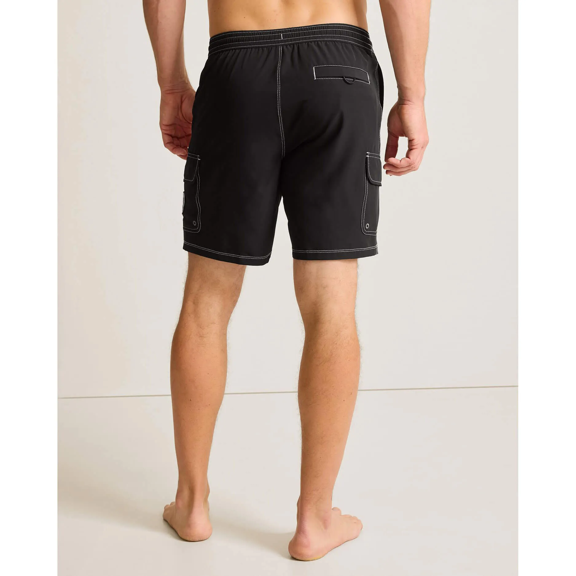 Tommy Bahama Men's 8-Inch Baja Bay Swim Trunks - Black