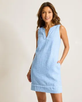 Tommy Bahama Women's Bay Breeze Sleeveless Linen Shift Dress - Chambray Blue