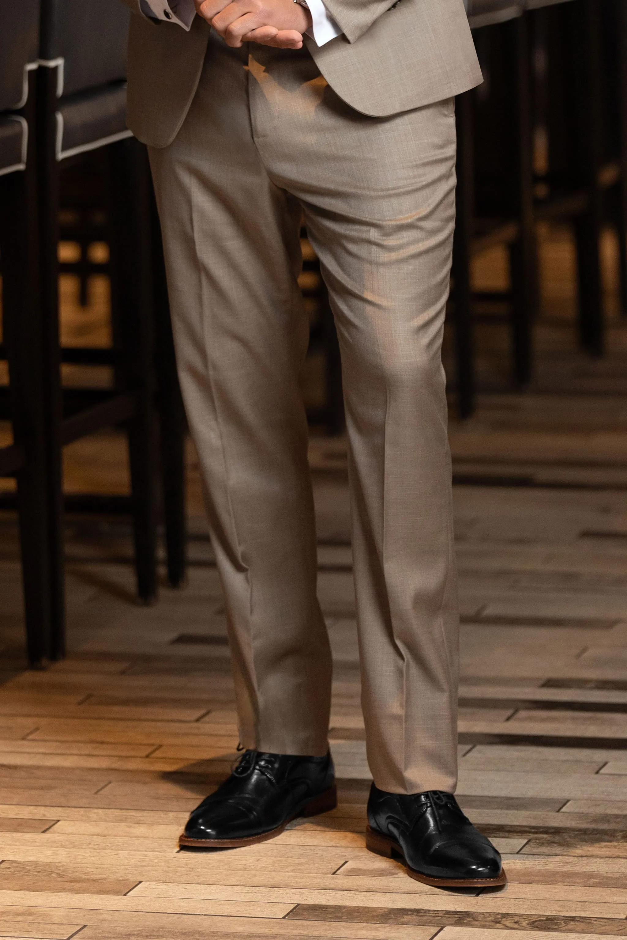 Wheat Stretch Slim Fit Suit Coat