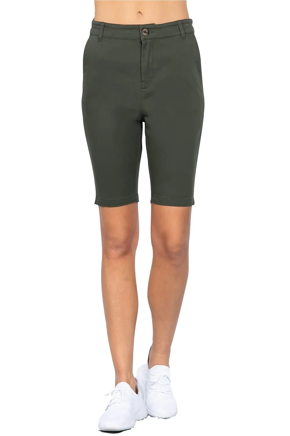 Women's Office Casual Side Pocket Bermuda Shorts Pants