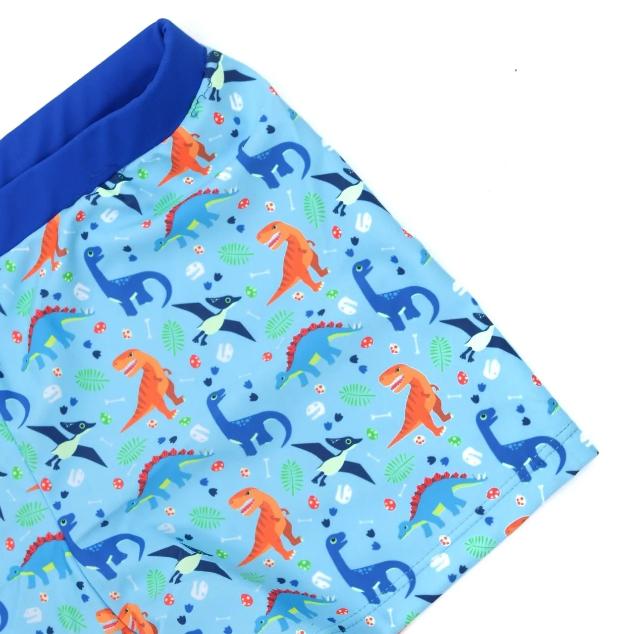 Yellow Bee All Over Dino Print Trunks for Boys