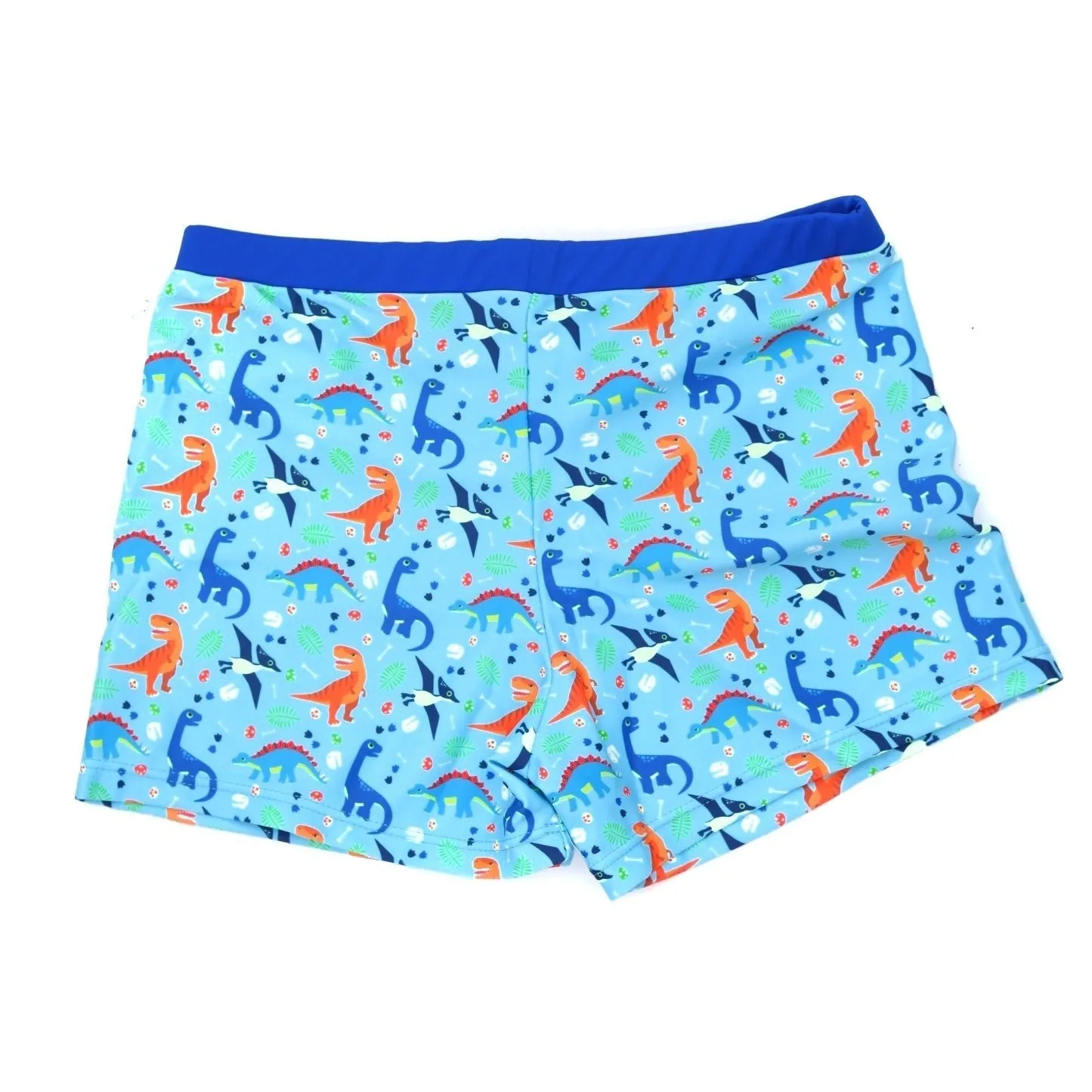 Yellow Bee All Over Dino Print Trunks for Boys